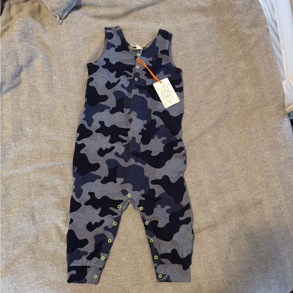 Egg New York Blue Camo Sleeveless Jumpsuit